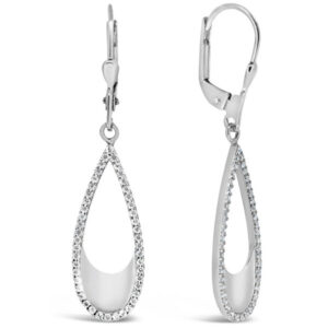 Brilio Silver Okouzlující stříbrné náušnice se zirkony SILVER021