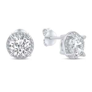 Brilio Silver Oslnivé stříbrné náušnice s čirými zirkony EA315W
