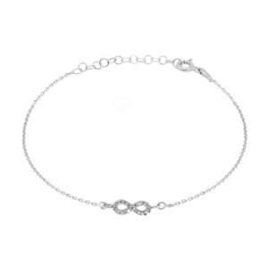 Brilio Silver Půvabný stříbrný náramek se zirkony Nekonečno BR42W