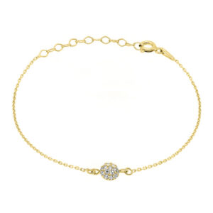 Brilio Silver Slušivý pozlacený náramek ze stříbra se zirkony BR38Y