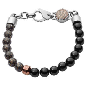 Diesel Pánský korálkový náramek s ocelovými ozdobami DX1076040