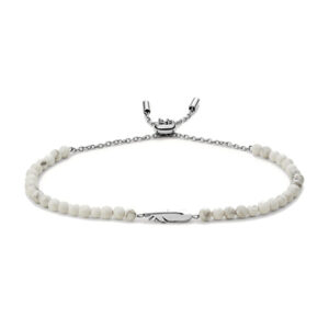 Fossil Jemný korálkový náramek s peříčkem Welness JF03795040