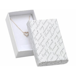 JK Box Bílá dárková krabička na soupravu šperků JK-6/A1
