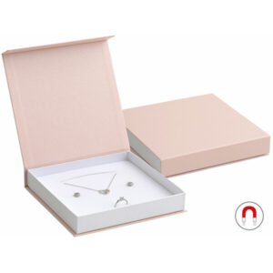 JK Box Pudrově růžová dárková krabička na soupravu šperků VG-10/A5/A1