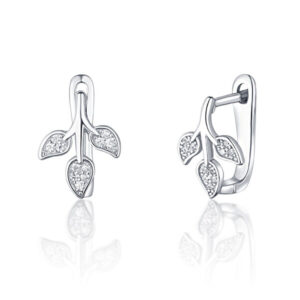 JVD Slušivé stříbrné náušnice se zirkony SVLE1213XI2BI00