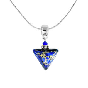 Lampglas Magický náhrdelník Evening Date Triangle s 24karátovým zlatem v perle Lampglas NTA5