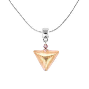 Lampglas Vznešený náhrdelník Golden Triangle s 24karátovým zlatem v perle Lampglas NTA1