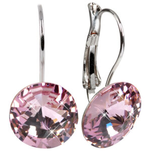 Levien Elegantní náušnice Rivoli Light Amethyst