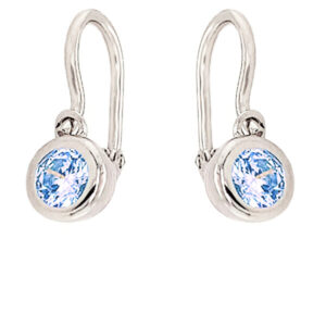 MOISS Něžné stříbrné náušnice s modrými zirkony E0000615