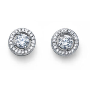 Oliver Weber Blýštivé stříbrné náušnice s kubickými zirkony Sunshine 62132R