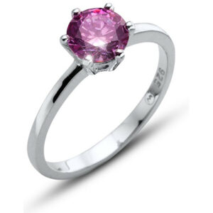 Oliver Weber Stříbrný prsten s fialovým krystalem Morning Brilliance Large 63221 PUR L (56 - 59 mm)