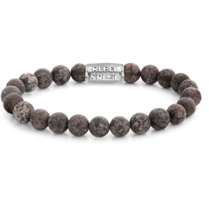 Rebel&Rose Korálkový náramek Matt Brown Sugar RR-80031-S 19 cm - L