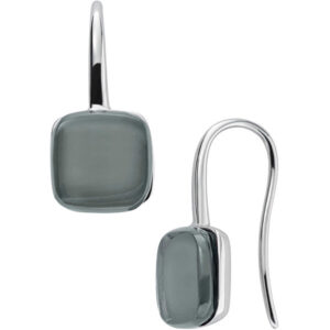 Skagen Nadčasové ocelové náušnice se šedým sklem Sea Glass SKJ0872040