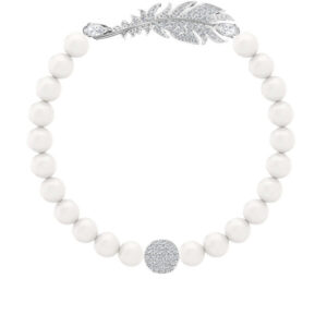 Swarovski Elegantní náramek s krystaly a perlami Nice 5515020 18 cm