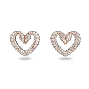 Swarovski Půvabné bronzové náušnice Srdce Una 5628659