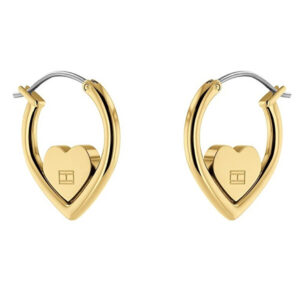 Tommy Hilfiger Originální pozlacené náušnice ve tvaru srdcí 2780557