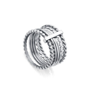 Viceroy Moderní ocelový prsten Chic 75307A01 54 mm
