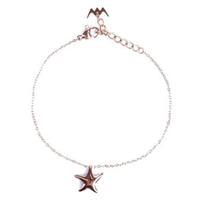 Vuch Slušivý bronzový náramek s hvězdicí Little Rose Gold Mei