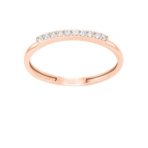 Brilio Elegantní prsten z růžového zlata se zirkony GR067RAU 62 mm