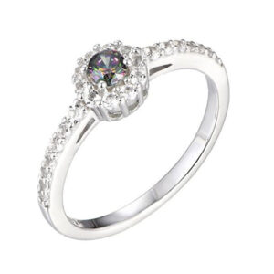 Brilio Silver Slušivý stříbrný prsten s topazem Mystic Stone SR06080A 58 mm