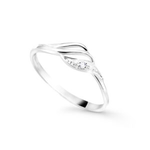 Cutie Jewellery Půvabný prsten z bílého zlata se zirkony Z8023–10-X-2 64 mm